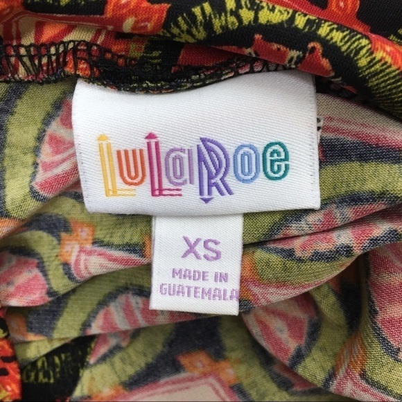 LULAROE Azure Skirt Knee Length Southwestern Windmill Flowy Stretchy Size XS NWT - Picture 10 of 13